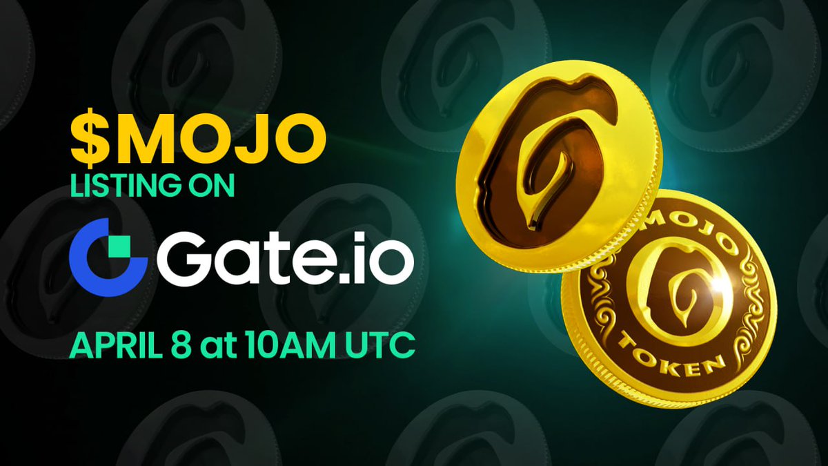Breaking: Planet Mojo ($MOJO) Listing on gate.io We are thrilled to announce the first listing of the $MOJO token on @gate_io, scheduled for April 8 at 10AM UTC. Find more info: gate.io/article/35747 Stay tuned for upcoming listing announcements.