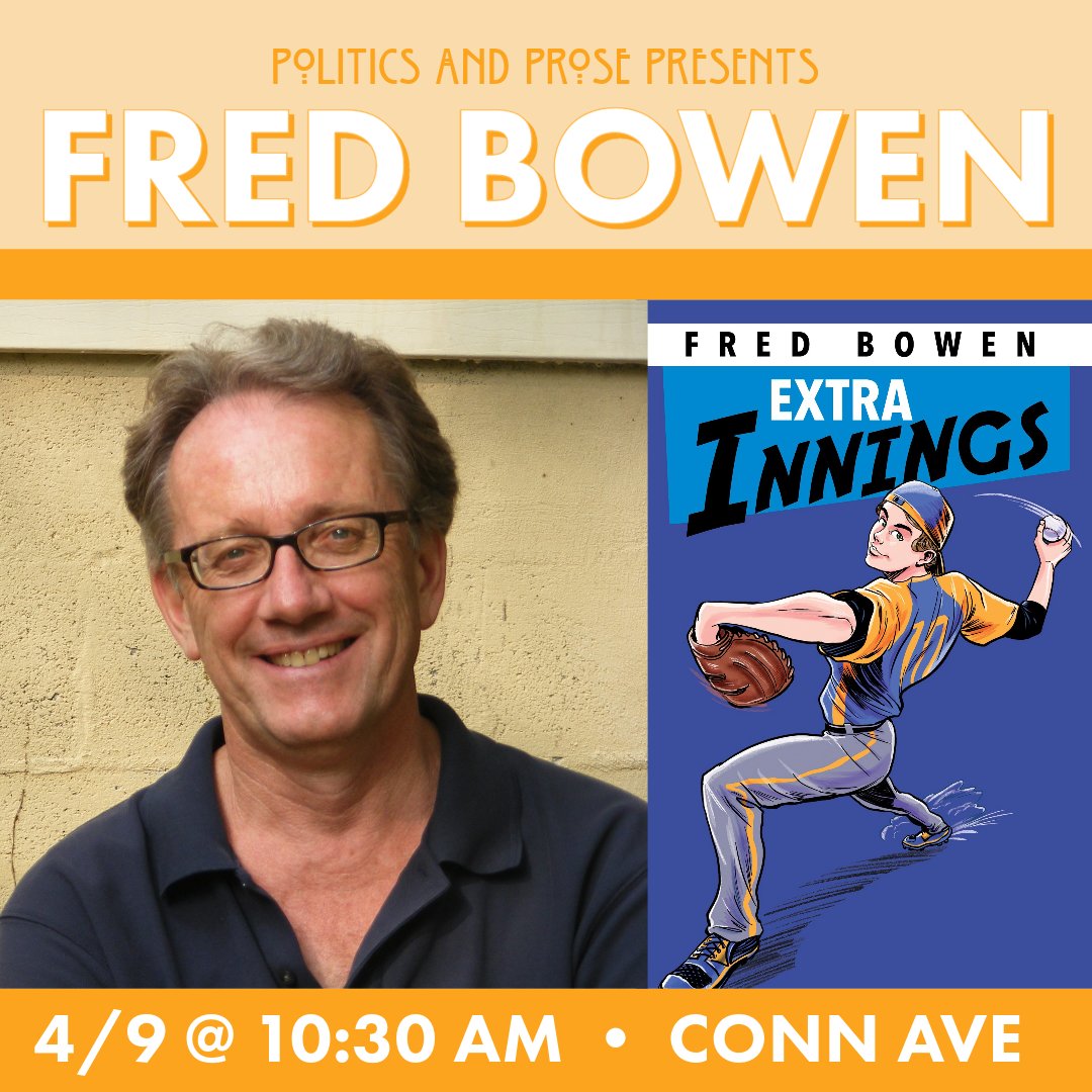 Tuesday, join Fred Bowen to discuss EXTRA INNINGS - a baseball book full of on the field action perfect for middle grade readers - 10:30AM @ Conn Ave - bit.ly/4asFwbq