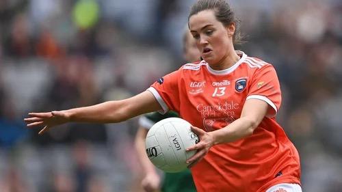 Armagh LGFA win the National Division 1 Ladies Football League for the first time in their history 🟠⚪🟠⚪ Aimee Mackin was outstanding in the second half with 1-4 🏐🏐🙌🙌 #ladiesfootball #LGFA #armaghlgfa #kerrylgfa #gaa