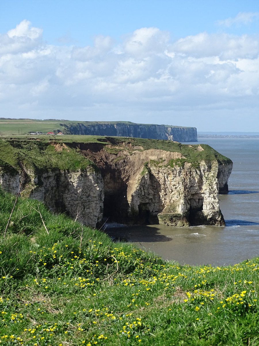 Sunday sauntering across Flamborough Cliffs. Storm Kathleen blowing hard so carefully does it! #flamborough #flamboroughcliffs #flaneburg #cliffs #sea #northsea #vitaminsea #thalassophile #nautical #waves #coast #coastal #yorkshirecoast #eastyorkshirecoast #spring