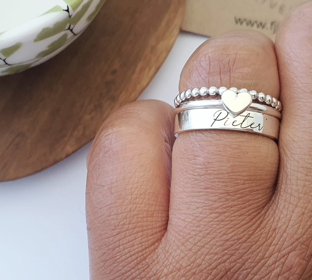Argentium & Sterling Silver Personalised, Heart & Bubble Stacking Rings ! 

#argentiumsilver #sterlingsilver #laserengraved #personalised #bubble #lasercut #heart #rings #stackingrings #stackemup #stackemhigh #fjietfjieuw #wedeliverhappiness