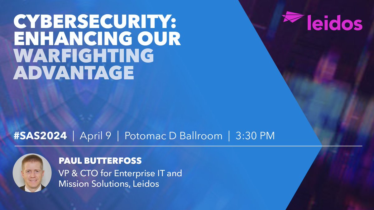 Each day, millions of #cyberattacks are launched against US systems. What can industry and academia do to assist? Paul Butterfoss joins the #Cybersecurity panel at #SAS2024 to discuss enhancing our warfighting advantage. 📅 Apr 9 🕞 3:30 PM ➡️ ms.spr.ly/6014cIvmq