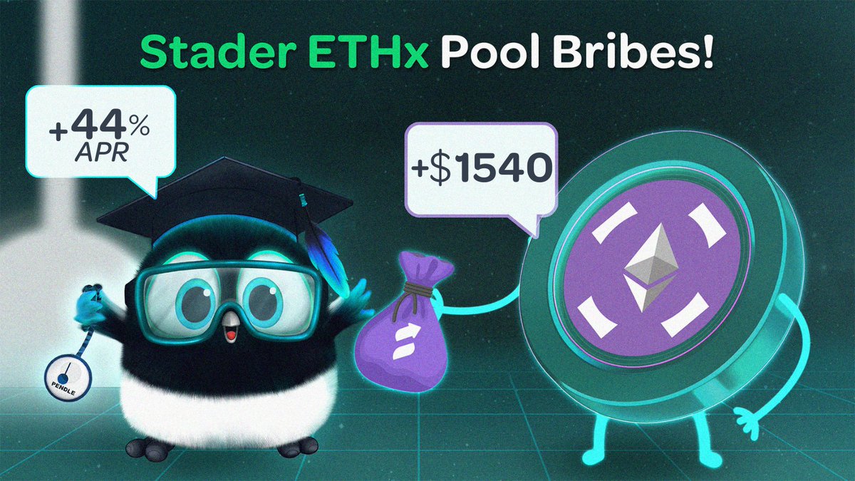 SD rewards are flowing abundantly to the Penpie Bribery Market!🏞️ Voters of the $ETHx pool on the vlPNP Gauge will enjoy the $1.54K worth of bribes provided by the @staderlabs_eth team!🌱 Cast your vote for the $ETHx pool and dive into the enticing 44% APR now!🏊