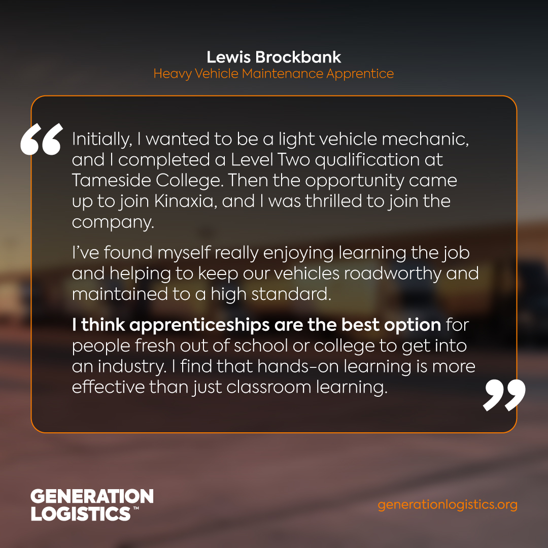 Big congrats to Lewis 👏 Kinaxia is recruiting for up to 10 apprentices this year, could you be one of them? Head to generationlogistics.org/find-your-futu… to find your perfect role in the sector. #ApprenticeOfTheYear #LogisticsApprentice #Apprenticeship