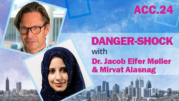 #ACC24: DANGER-shock @mirvatalasnag interviews 🎤 Jacob Eifer Møller about the results 📊 of this trial that show that the implantation of microaxial flow pump post-heart attack significantly boosts survival in patients with #STEMI-related cardiogenic shock, though with