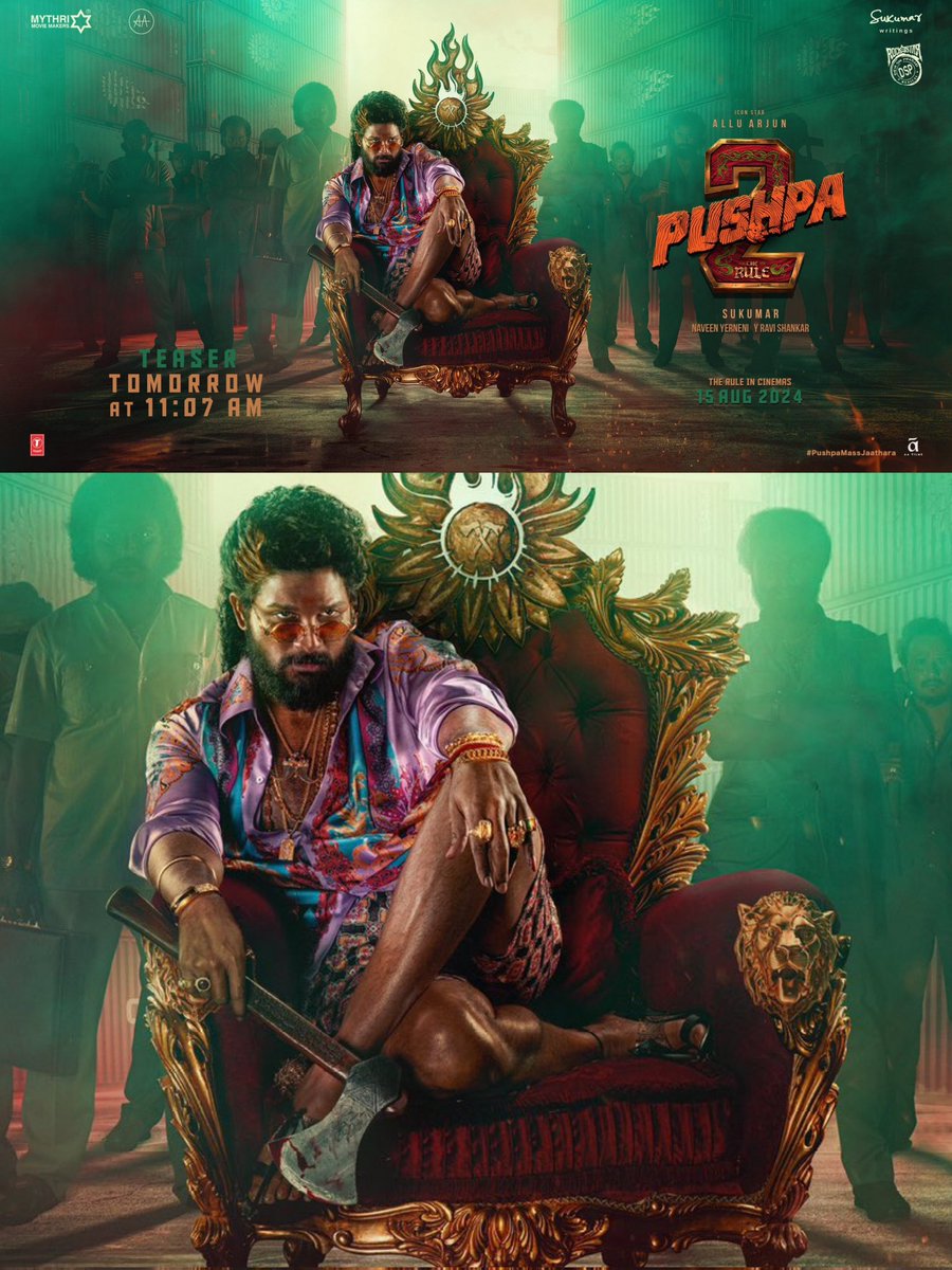 AlluArjunHCF's tweet photo. We need teaser channel confirmation @PushpaMovie @MythriOfficial ? 

#HappyBirthdayAlluArjun #Pushpa2TheRuleTeaser 
 @alluarjun https://t.co/e70QmGs5df