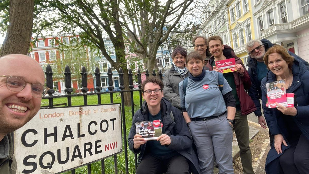 A great afternoon canvassing in Primrose Hill. Loads of support for @SadiqKhan and @anne_clarke - and lots of people who can't wait for a general election to see our local MP @Keir_Starmer in Number 10!