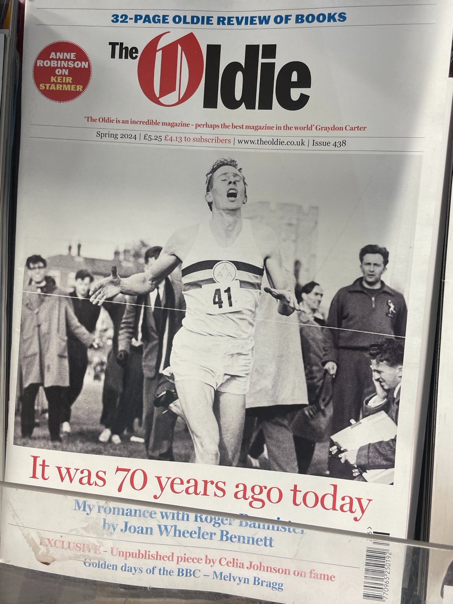 'The Oldie' quick out the blocks with what I expect will be a spate of features in the media in coming weeks relating to the 70th anniversary of the first sub-4min mile on May 6.