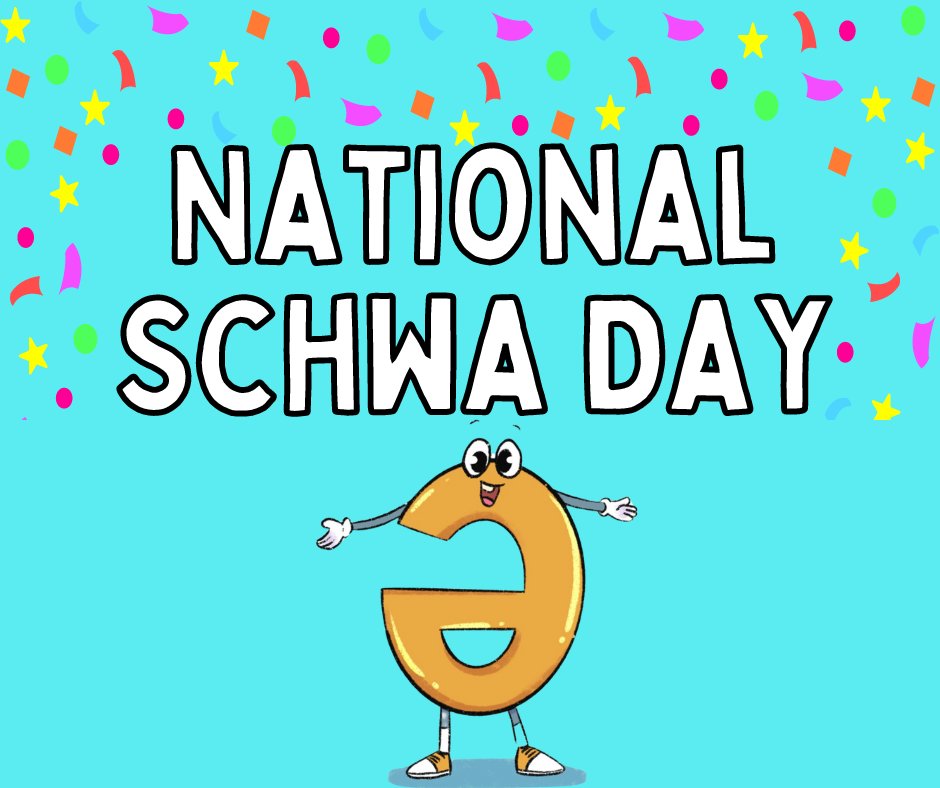 Happy National Schwa Day! 🥳 🧘‍♀️We hope you all stay UNSTRESSED today! What are you doing to celebrate? 🎉 #NationalSchwaDay #Unstressed