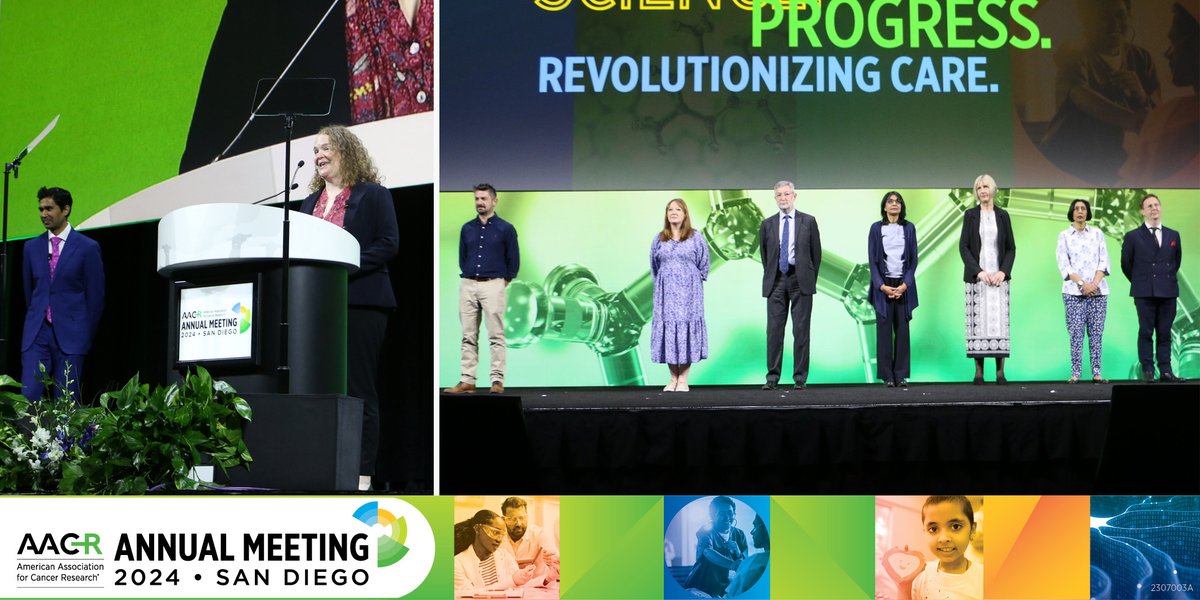 Team leader Emma Crosbie, PhD, accepts the AACR Team Science Award on behalf of the Manchester Academic Health Science Center’s Team Womb Collective during the #AACR24 Opening Ceremony. @ProfEmmaCrosbie
