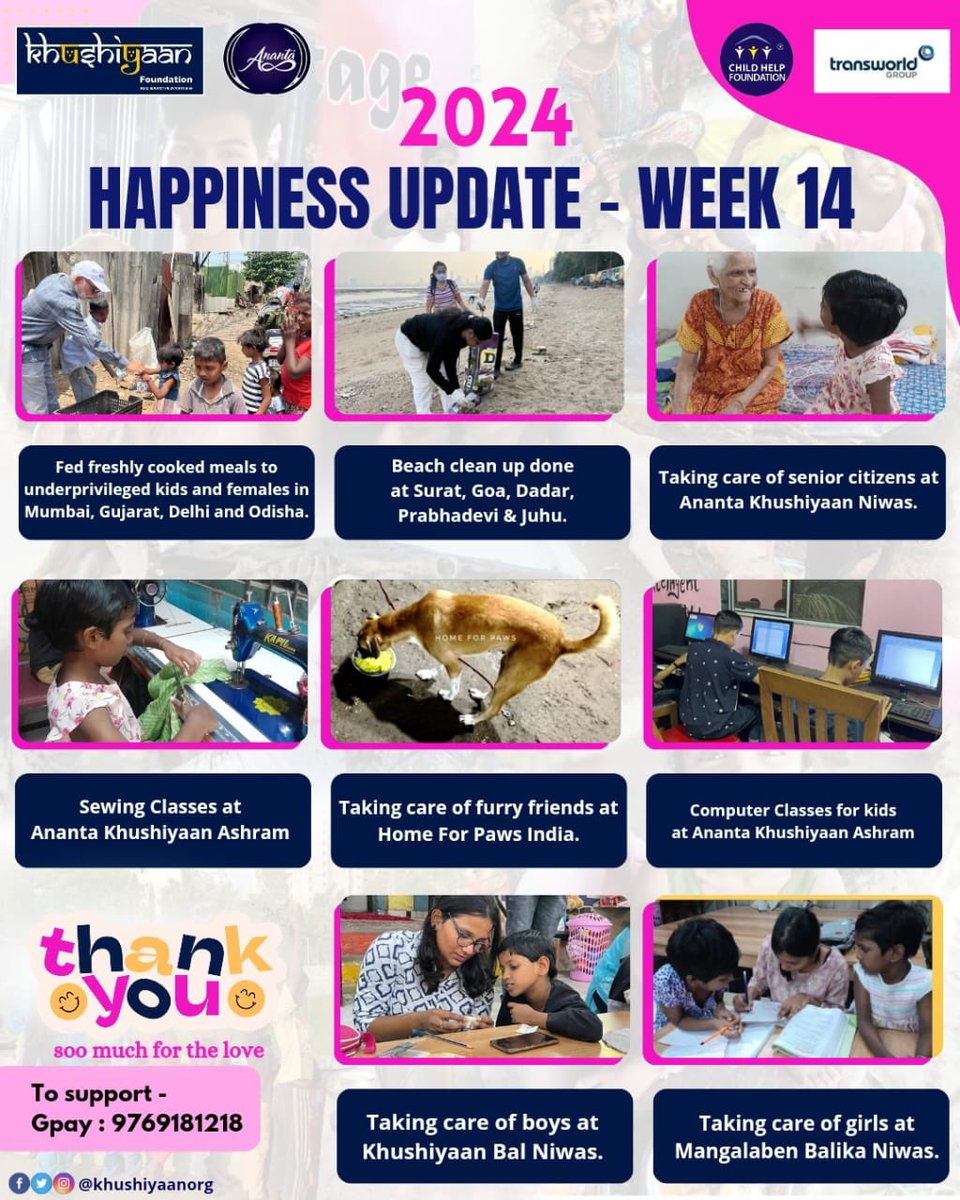 Week 14 Weekly Snapshot! ✨ We’re grateful to everyone for their constant love and support. #happinessupdate #weeklyupdate #weeklyhappiness #kindness #inspiration #positivity #motivation #gratitude #thankful #grateful