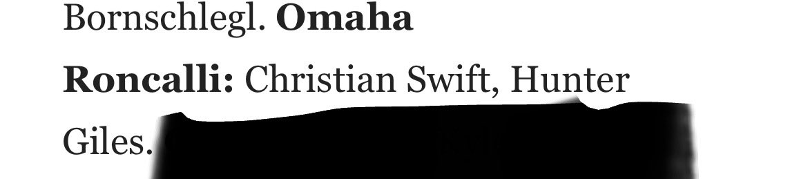 Congrats to <a href="/RCHSBoysBBall/">Roncalli Catholic Boys Basketball</a> <a href="/BradyMcGill3/">Brady McGill</a> for making Class B All State 2nd team and <a href="/HunterGiles16/">Hunter Giles</a> and <a href="/CSwifty_10/">Christian Swift</a> for making Class B All State Honorable Mention