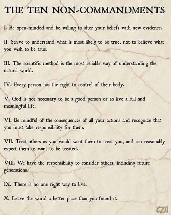 The Ten Non-Commandments