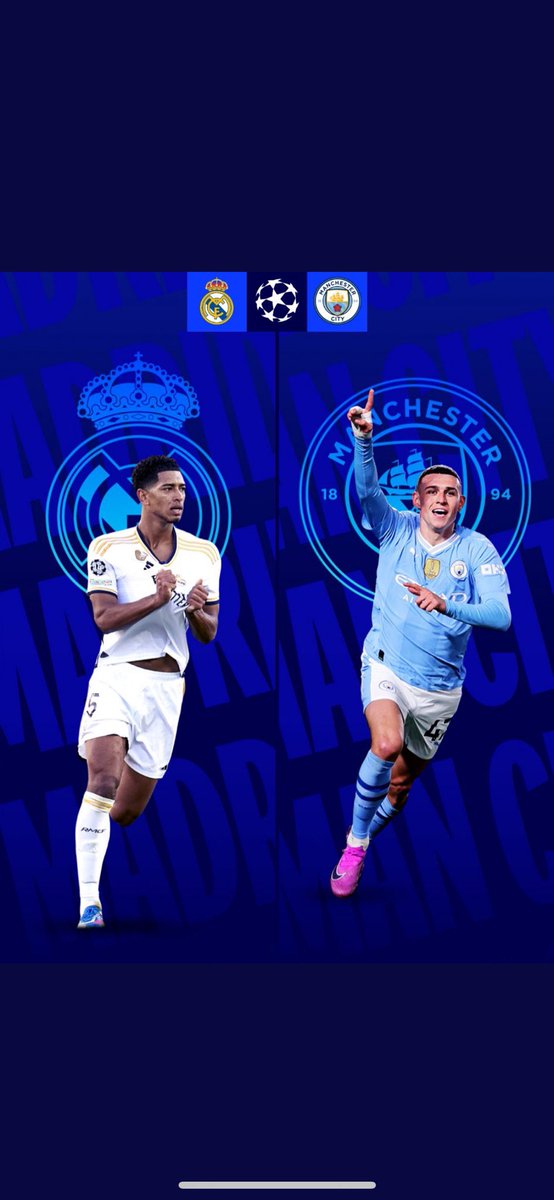ريال مدريد / مانشستر ستي 

50دولار لصاحب الاجابه الصحيحه

(فولو - ريتويت - إجابة الفريق الفايز والنتيجه_ ) 

تنبيه : اي شخص يجاوب اكثر من جواب يعتبر ملغي من المسابقه والالتزام بشروط
