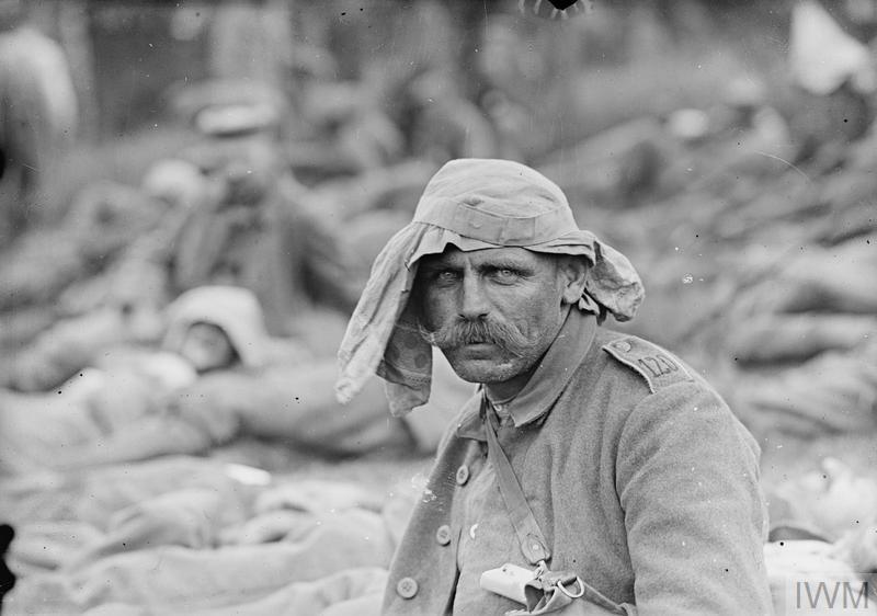 A portrait of a German prisoner captured in the Battle of Messines, 8th June 1917. You can read more about the battle on our website: bit.ly/4aDMERR. © IWM Q 2294