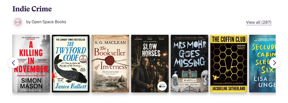 Wonderful books by <a href="/SimonMasonbooks/">Simon Mason</a> <a href="/Freida_McFadden/">Freida McFadden</a> <a href="/philviner/">P. D.  Viner</a> and <a href="/dstaffordwriter/">David Stafford</a> in our Indie Crime list for <a href="/bookshop_org_UK/">Bookshop.org</a> uk.bookshop.org/lists/indie-cr…?