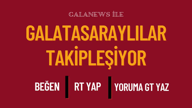 Takip lesiyoruz bu gün büyük gün
Bütün hesaplar büyüsün 
#GSvFB #BugunGunlerdenGALATASARAY