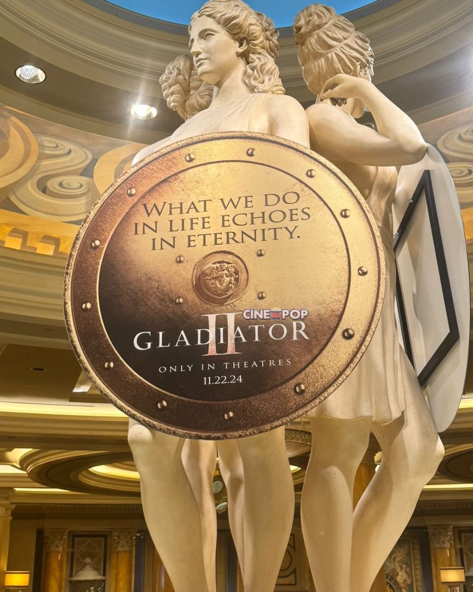 #Gladiator2 | First official logo.

- Paul Mescal
- Pedro Pascal
- Joseph Quinn
- May Calamawy
- Connie Nielsen 
- Denzel Washington

In theaters on November 22, 2024.