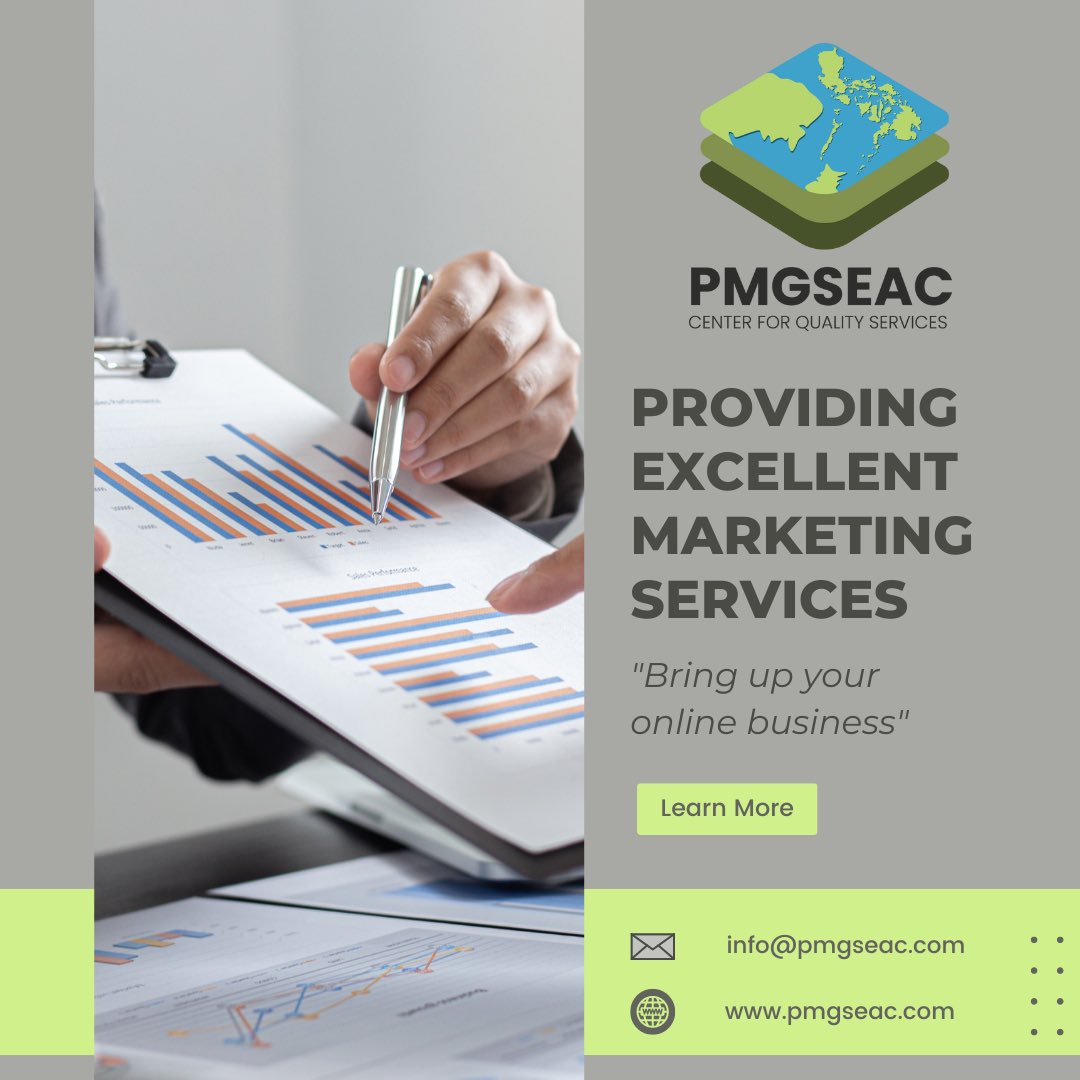 Elevating Brands, Igniting Growth: Your Marketing Partner of Choice. 
 
📱 +1-703-912-0008
📞 +63472513448
📧 info@pmgseac.com

#PMGSEAC
#productivityhacks
#outsourcingservices 
#marketing
#backofficesupport
#IT
#ITsupport
#technicalsupport 
#creativessupport