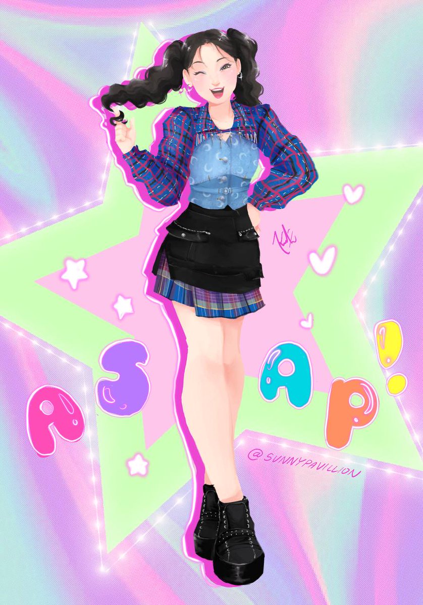 happy asap 3 year anniversary!!! got this scrapped isa drawing i had lying around in my gallery so i decided to decorate it a bit for the occasion! #stayc #staycfanart #스테이씨 #아이사 @STAYC_official