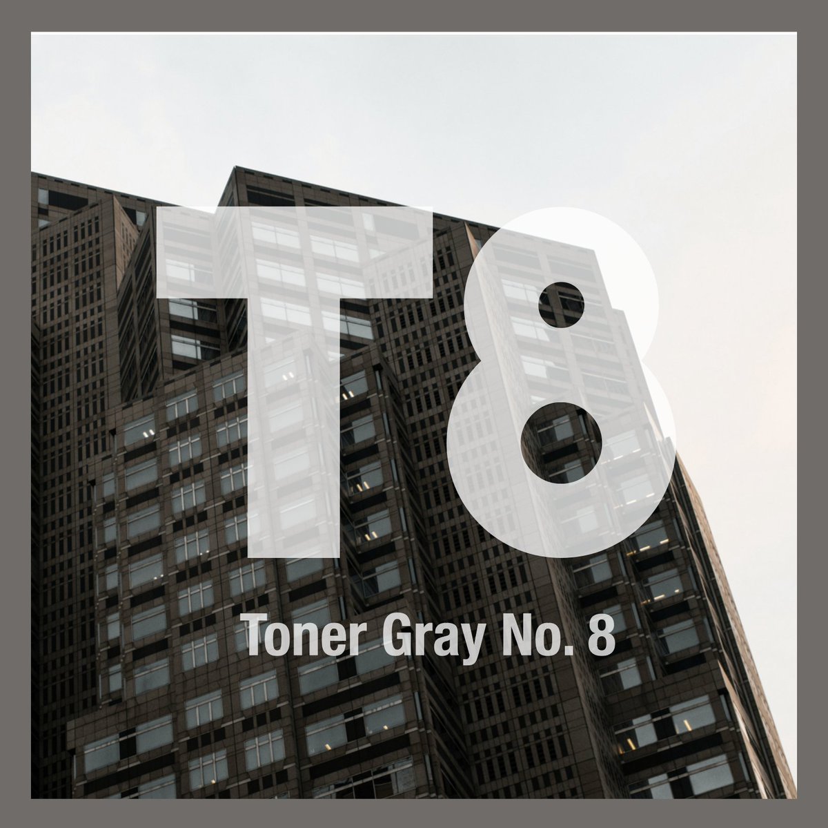 T8- Toner Gray No.8 T8 represents the third darkest shade of Toner Gray. The 'Toner Gray' name originates from the initial purpose of Copic markers, which was to add colors on printouts from office copiers!