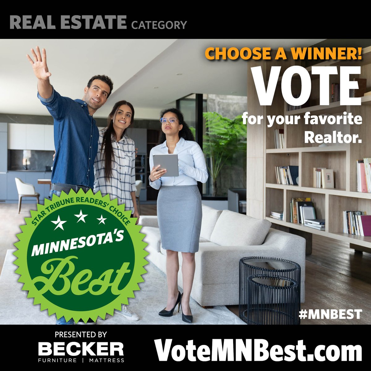 Found your dream home with the help of a standout realtor? 🏡 Vote for the best realtor in Minnesota through April 17: Votemnbest.com #MNbest