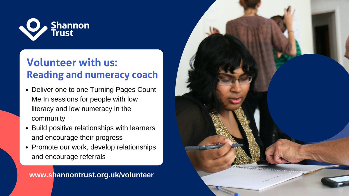 📢 Calling people in Barking and Dagenham Do you want to support people to learn to read and improve their numeracy skills? We are looking for a volunteer to provide one to one reading and numeracy support to learners in the community. Find out more: careers.shannontrust.org.uk/job/8174bda0-1…