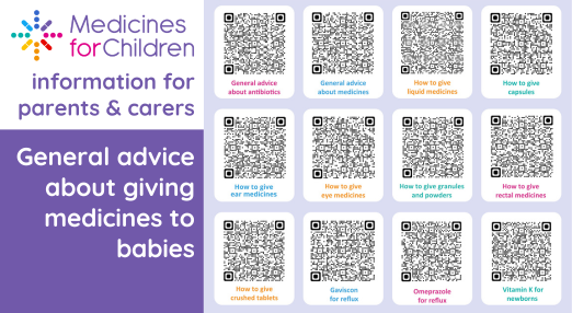 General advice about giving medicines to babies: @MedsForChildren provides practical and reliable info about medicines used for babies, children and young people. It addresses FAQs and hosts many other useful resources and regular news bit.ly/Meds-for-Child…