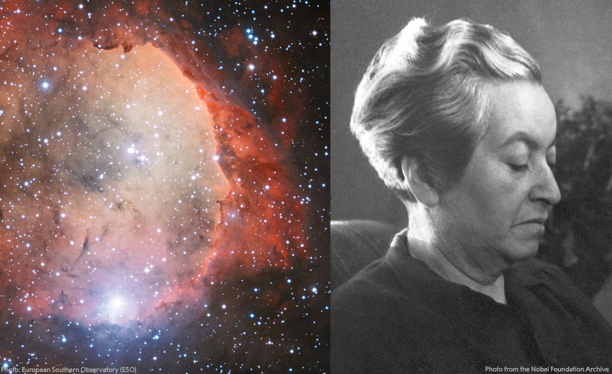 #Didyouknow that astronomers who observe cosmic clouds often nickname them after earthly resemblances? 

'Gabriela Mistral Nebula' is one nickname for star formation region NGC 3324. The nebula is located in our Milky Way galaxy, 7,500 light-years from Earth.