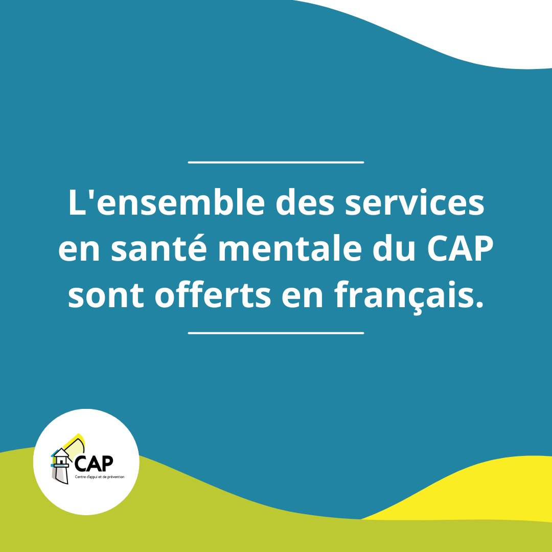 7 avril, Journée mondiale de la santé : « Ma santé, mes droits ». En Ontario, ne laissez pas la langue être une barrière aux soins. Le CAP offre du soutien en santé mentale en français. Votre bien-être est un droit. Besoin d'aide? Contactez-nous. #SanteMentale #FrancoOntario