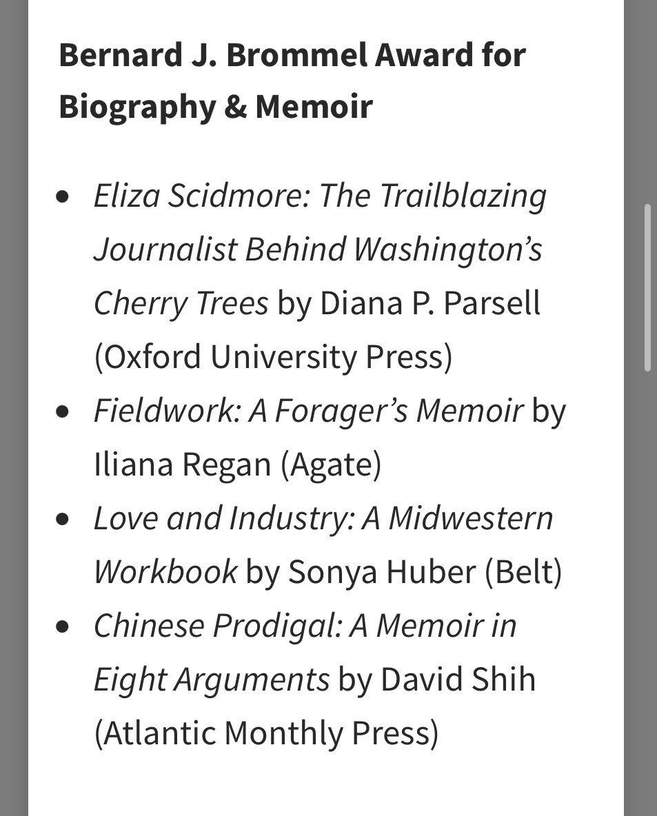 Allow me a moment to brag about @belt_publishing having a finalist for the @midlandauthors award. I am in such awe of this organization. Look at some of the last members!