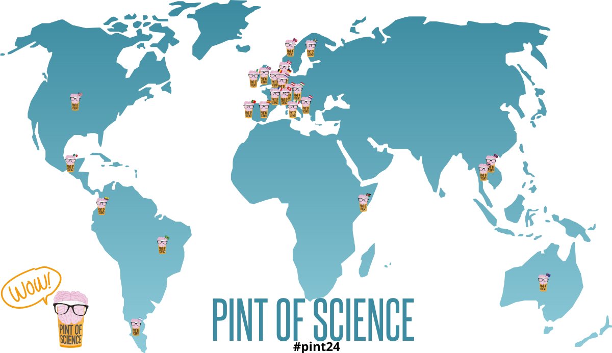 ✨It's program and tickets season for #pint24! How exciting?!✨ 🗺️25 countries 📍500 cities 📅13-15 May 2024 🫂👩‍🔬🎉Thousands of scientists and volunteers celebrating science around the globe!! 🦕🦴🧬🦋🪨👓🧠🔭🫀👩‍🔬📚🧫🧪🌎🕷️ All the details here pintofscience.com