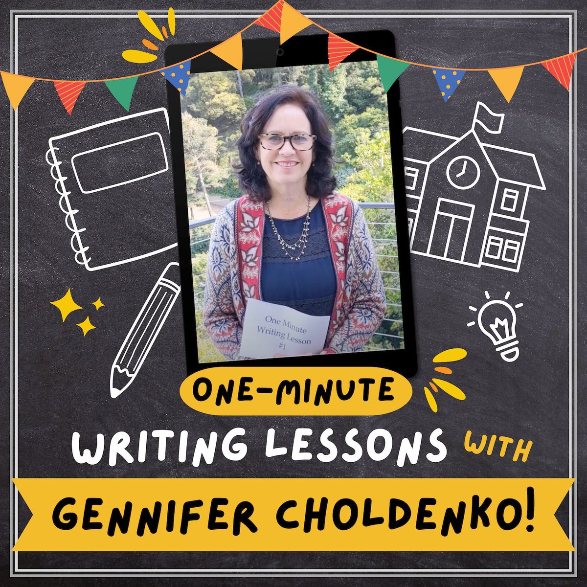 Teachers, I have a challenge for your young writers: one-minute writing lessons! ✍️ These videos are a quick, fun way to sharpen writing skills for ages 8-13. What will your young authors create? Reply and let me know! choldenko.com/teachers/video…