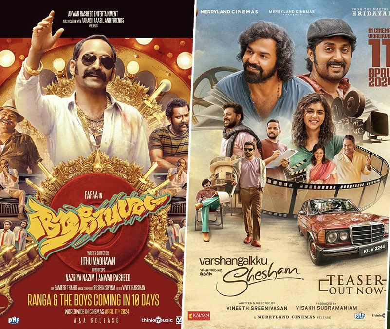 #Aavesham has started off really well, with much better pre-sales than #VarshangalkkuShesham at the Kerala Box Office.

#FahadhFaasil | #Rangaa | #PranavMohanlal | #VineethSrinivasan
