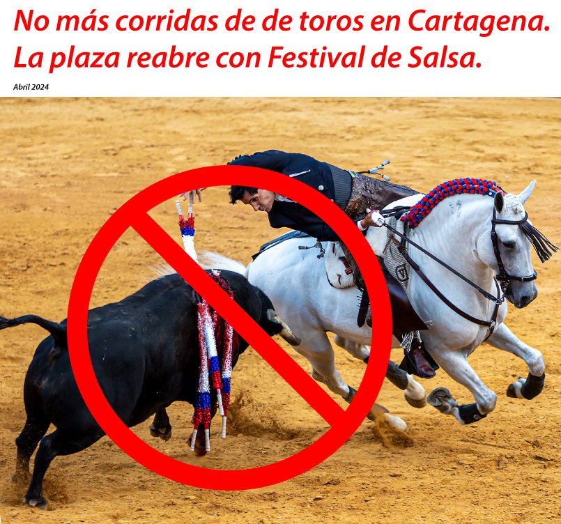 Buenas noticias ❤️👏. La antigua Plaza de Toros de Cartagena se está remodelando y reabrirá sus puertas el 29 de junio con un Festival de Salsa. Nunca más servirá para torturar animales. Un bello ejemplo para Colombia. Esta plaza se destinará de ahora en adelante al disfrute de…