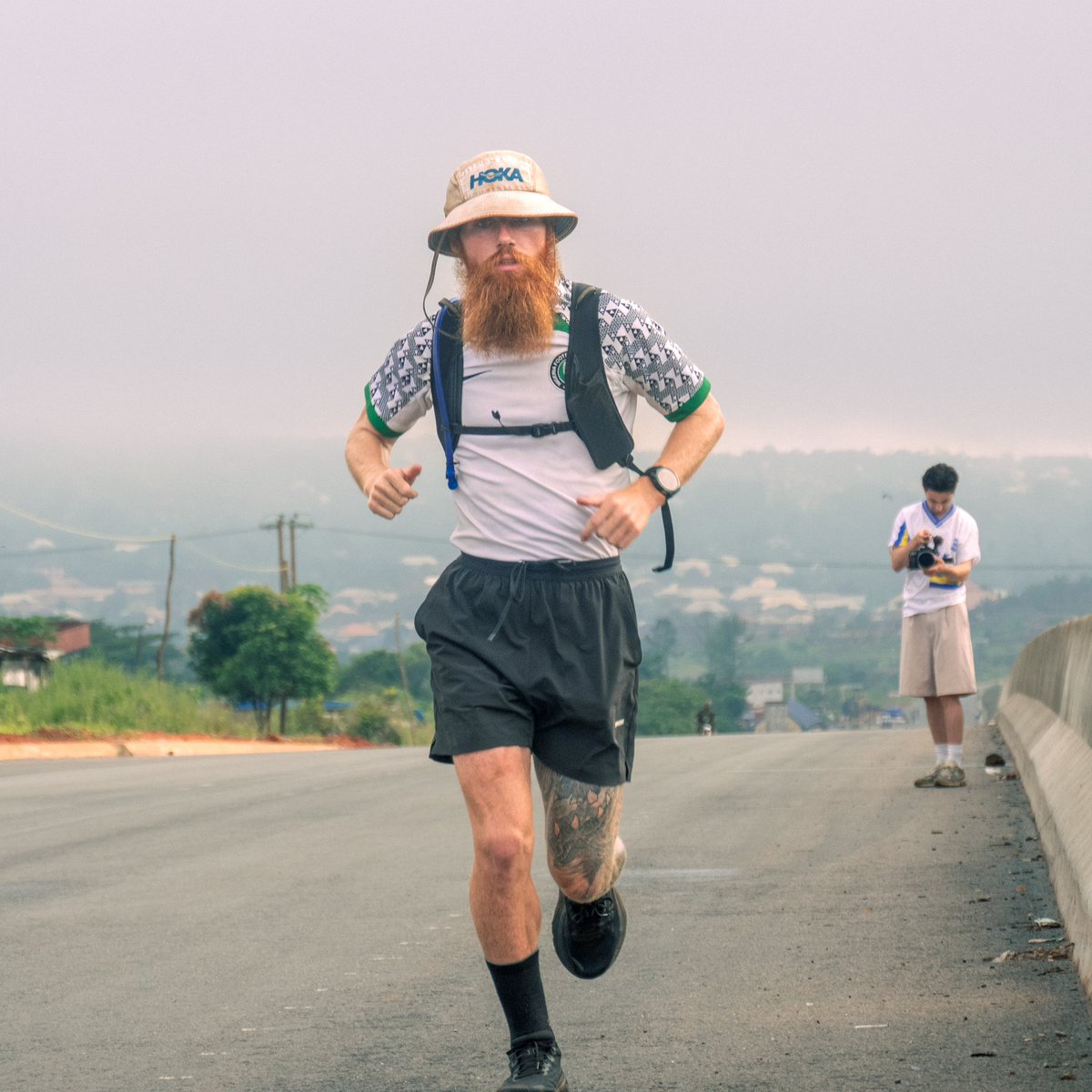 The main man @hardestgeezer has completed his challenge, running the entire length of Africa. 🤯 Not only is it an insane achievement, he’s worn some beautiful shirts along the way. 🌍 Congratulations, Russ! What an incredible feat. Truly the HARDEST Geezer.