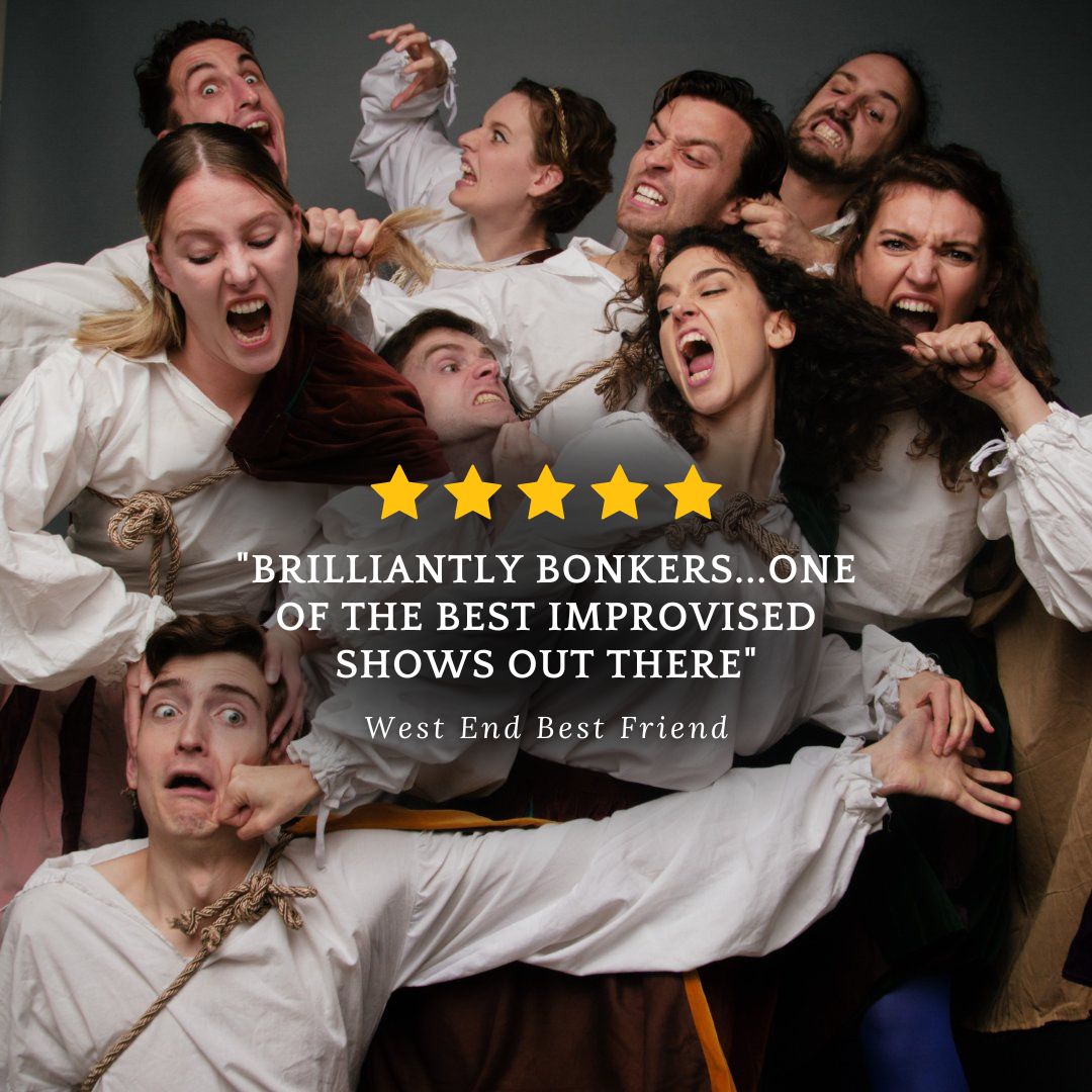 We can't wait to come to @alex_centre, Faversham this Saturday!! Join us for a night of hilarious improvised comedy, as we weave an entirely new tale from The Bard himself - using only your audience suggestions and our overactive imaginations! ⏰19:00 🎟️rb.gy/zg6ol1