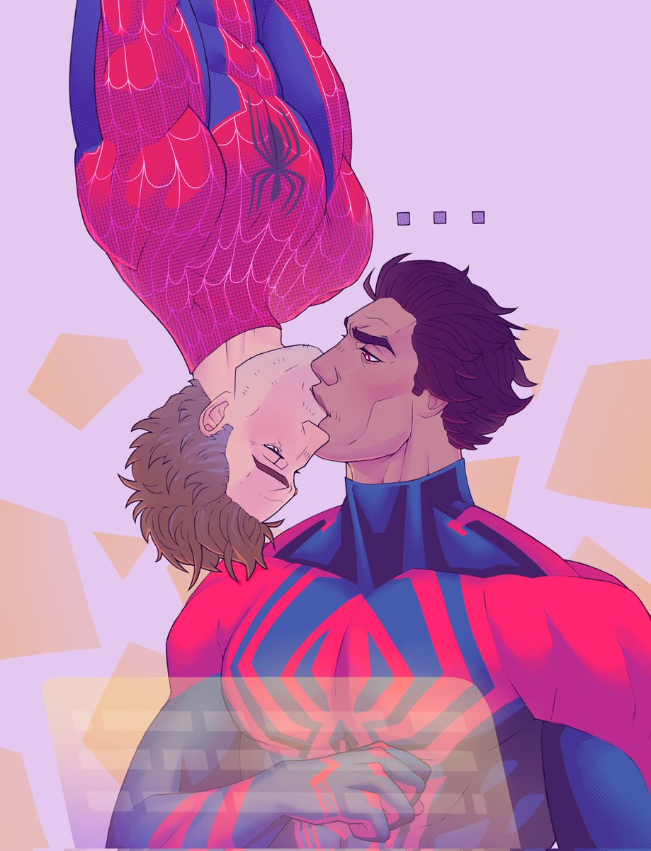 unexpected kiss 😳
#spiderdads #MiguelOHara #PeterBParker