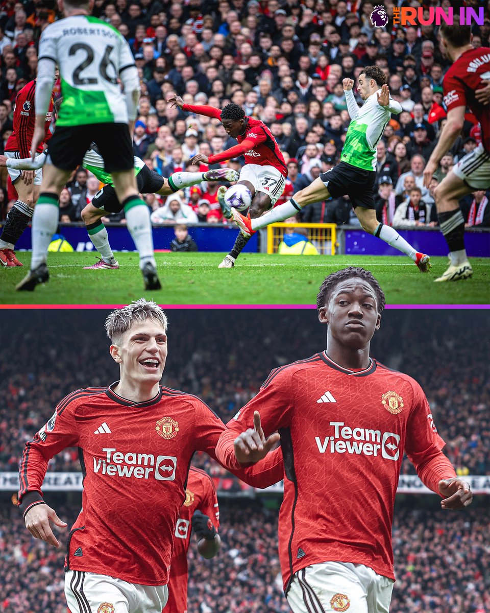 premierleague's tweet photo. A picture perfect strike from Kobbie Mainoo 🖼️

The 18-year-old becomes the youngest ever @ManUtd scorer vs Liverpool in the Premier League ✨

#MUNLIV https://t.co/MMFW2Wwu2c