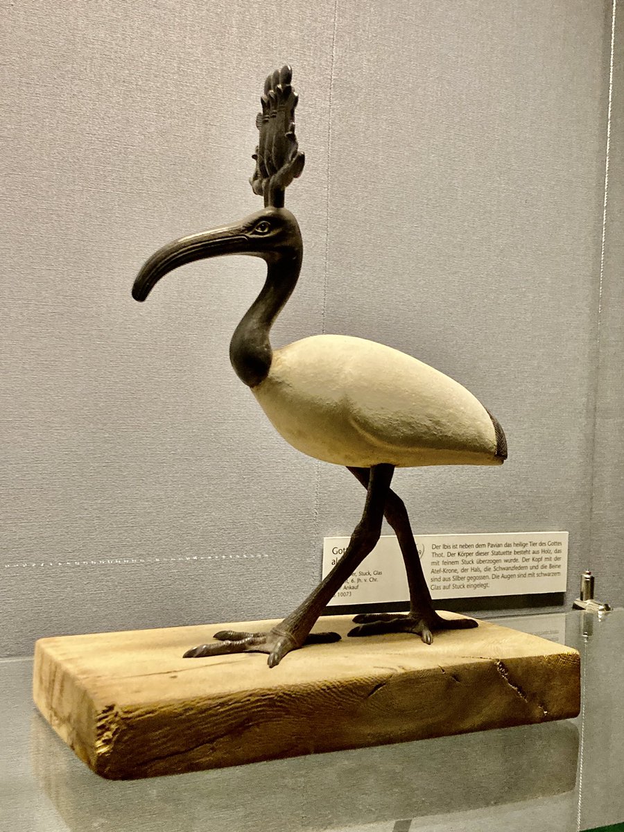 Statuette of the ibis, a bird sacred to Thoth, the god of wisdom, scribal functions, and learning #statuesunday @KHM_Wien