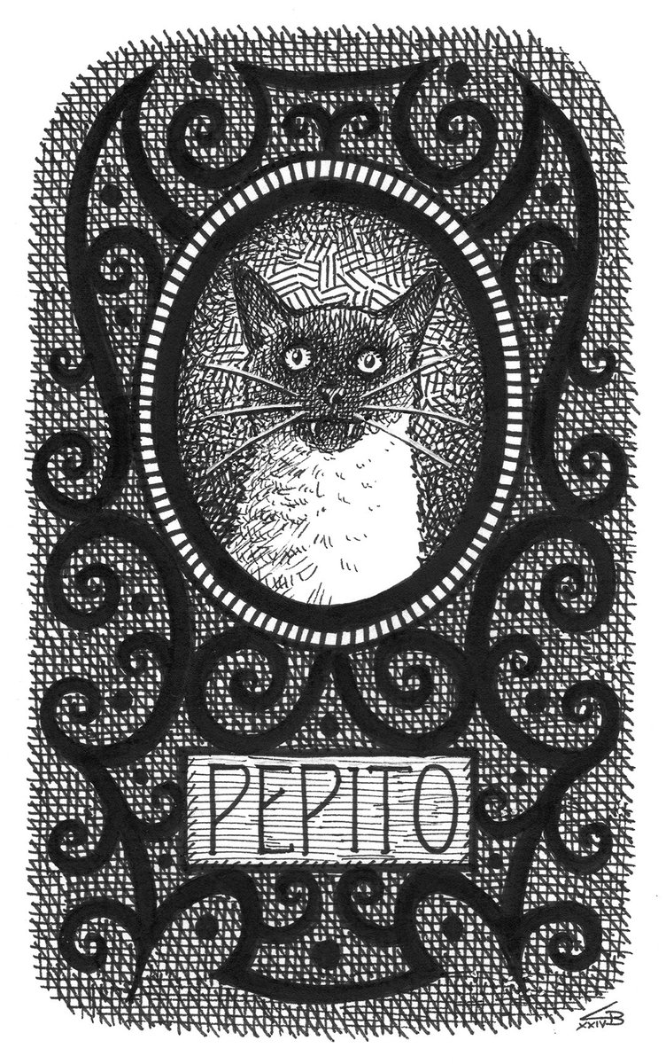 Pepito. ◾️ In honour of National Pet Adoption Day on April 30th, all pet portraits are 20% off through the end of the month. etsy.com/shop/LandisBla…