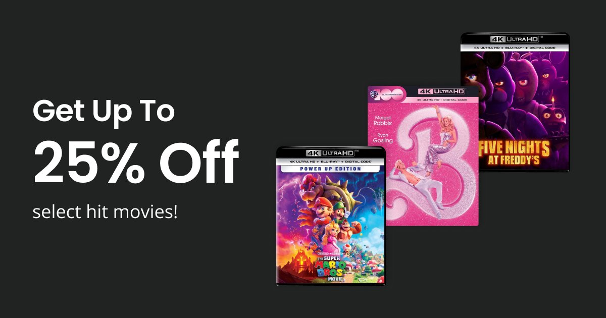 Get your popcorn ready because select hit digital movies are on sale! 🎥🍿 Let's go to the movies: bit.ly/4aHNsFd #GameStop #Movies