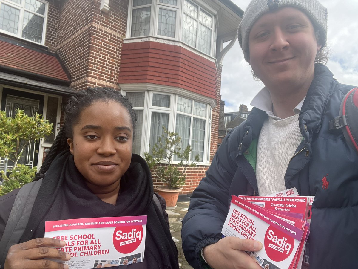 Really enjoyed campaigning for @SadiqKhan & @KrupeshHirani in Brondesbury Park.🌹 Let’s keep delivering for our city. Vote #Labour on 2 May so we can keep delivering for our city & borough. 🗳️