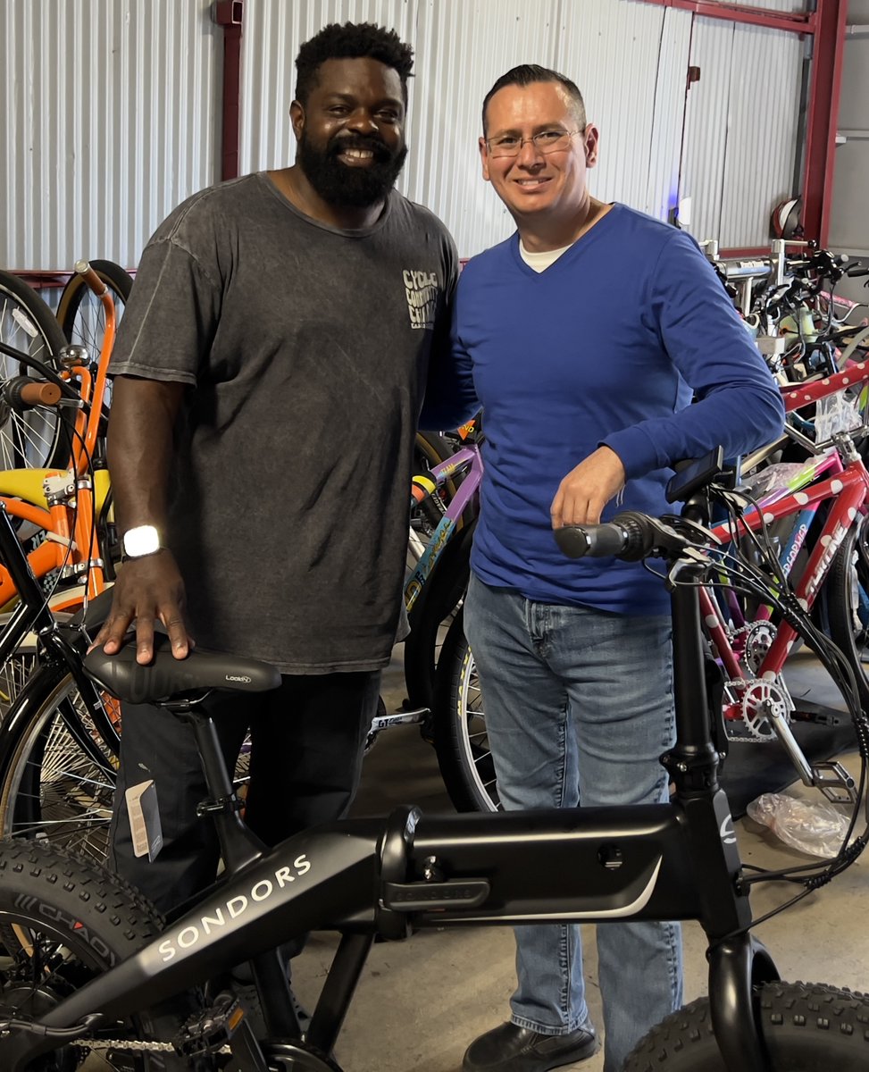 Had a great visit with John Jones from Eastside Riders non-profit! 🚲 They're doing amazing work providing opportunities for youth in our communities. Big shoutout to John for being a stellar community leader. Follow them on Instagram & Facebook: @eastsideriders 🌟 🙌🏽