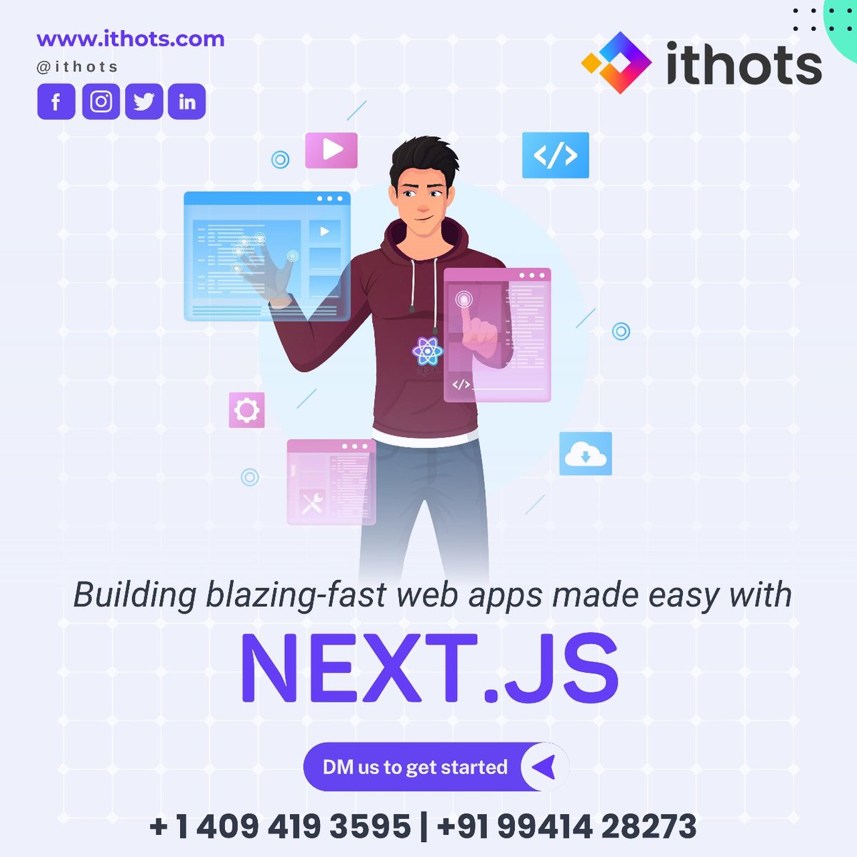 Building blazing-fast web apps made easy with NEXT.JS

For More details : ithots.com

Call now : +1409 419 3595 , +9193458 61542

 #webdevelopmentagency #webdevelopmentservices  #webdevelopmentcompany #webexperience  #websitedevelopment #nextjs #webdesignagency