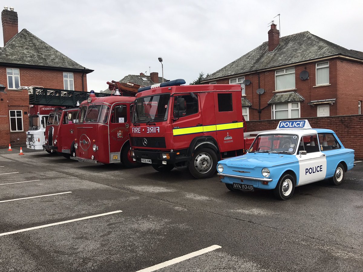 At Rochdale Fire station the @Fireground999 the @manchesterfire museum celebrating #GMFRS50 #GMP50. 50 years of Greater Manchester. @gmpolice @GMPRochdale