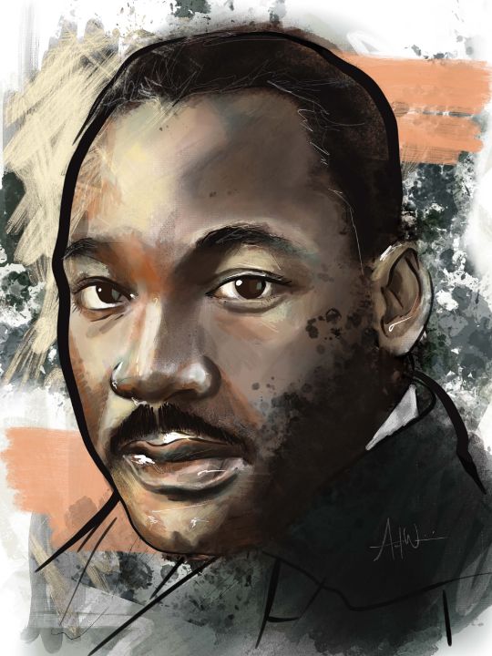 Art of the Day: 'Peaceful Martin'. Buy at: ArtPal.com/antwanbanks?i=…