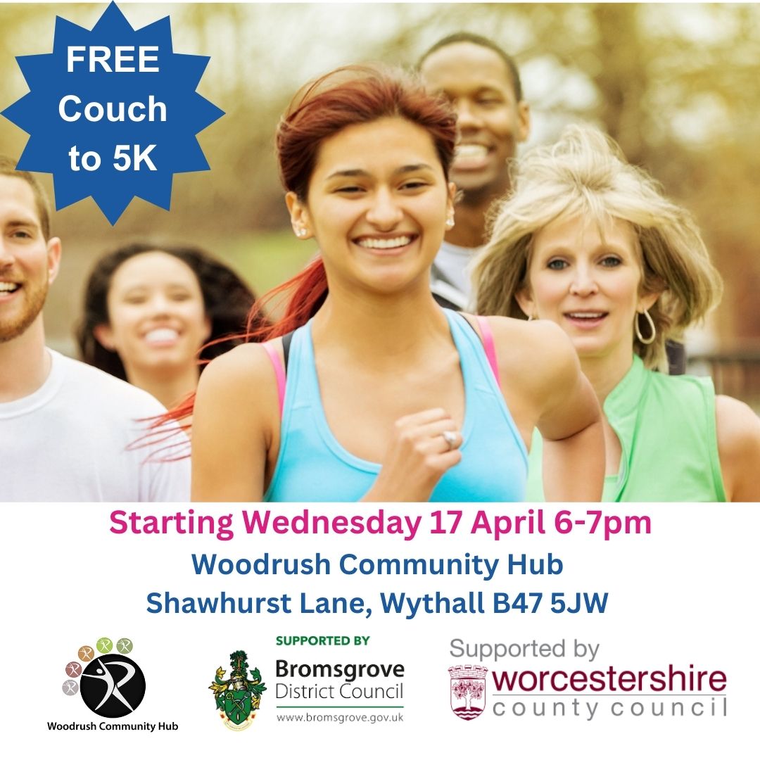 Get running in #Wythall with Couch to 5k Ideal for absolute beginners It’s free and you don’t need to book – sign up at our Open Evening on 10 April 6-7pm or just turn up for the first session on Wed 17 April 6pm, both at Woodrush Community Hub.