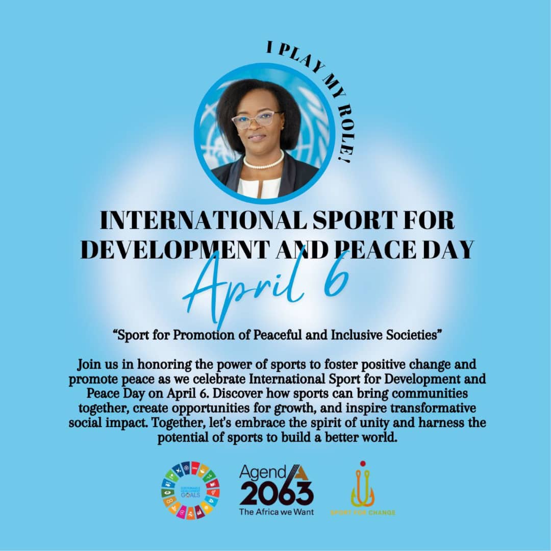 On the #International Day of #Sport for Development & Peace, I'm proudly playing my role, let’s advocate and embrace the spirit of unity & harness the power of sports to foster action towards achieving inclusive, equitable sustainable #development & #peace, @5Dudu5 with @UNAIDSET