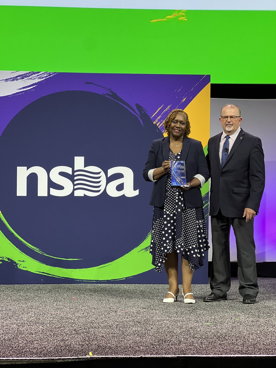 NSBA President-elect Donald Hubler congratulates the three 2024 Magna Award grand-prize winning districts: New York’s Orleans-Niagara Board of Cooperative Educational Services; Oklahoma’s Lawton Public Schools; and Maryland’s Prince George’s County Public Schools! #NSBA24